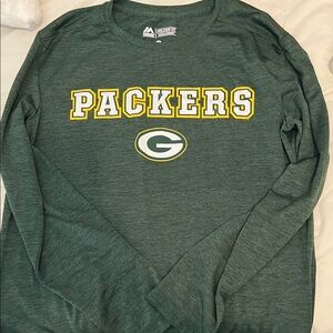Majestic Green Packers Long Sleeve Shirt